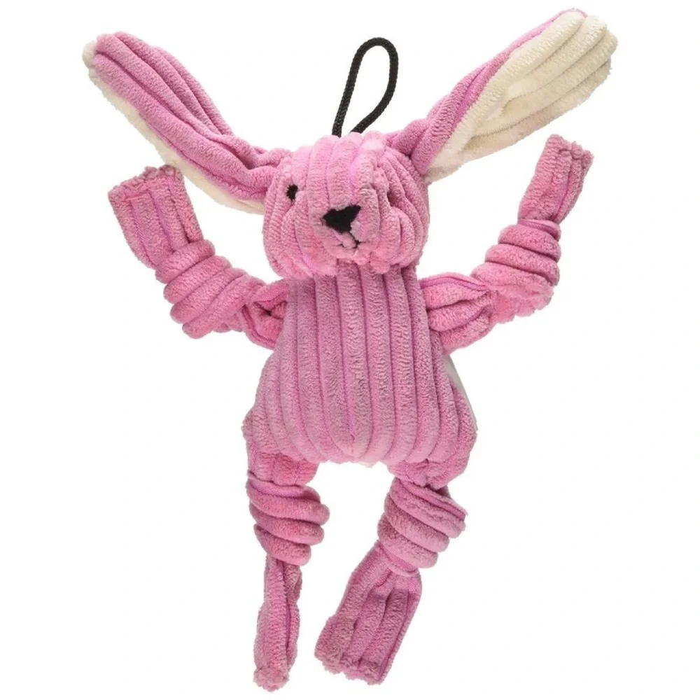 Pink Corduroy Bunny Cat Nip Filled Toy